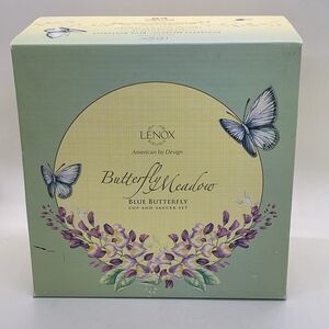 NIB Lenox Blue and Green Bath & Body Set with Butterfly Design